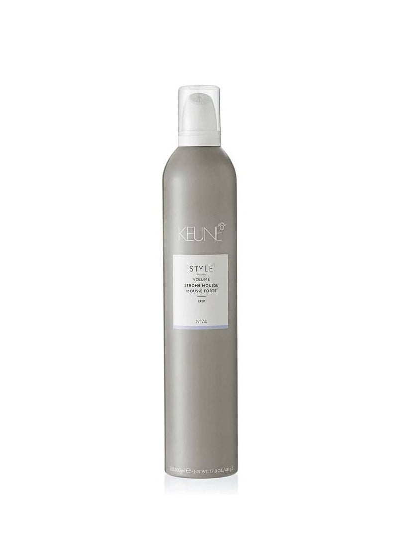 Keune - Style Strong Mousse - Volumizing Mousse - Dramatic Volume, Conditions Hair with UV Filter Formula - 500ML