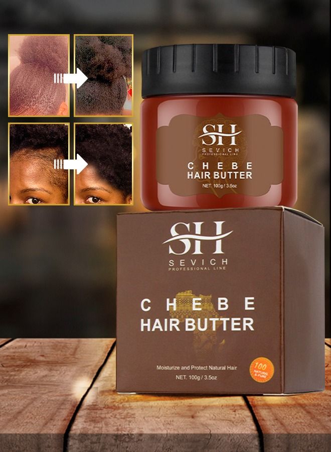100g Chebe Butter Hair Treatment Mask Smooth Grains Free Organic Chebe Butter Helps with Breakage Split Ends Growth and Shine while Softening African Natural Chebe Butter