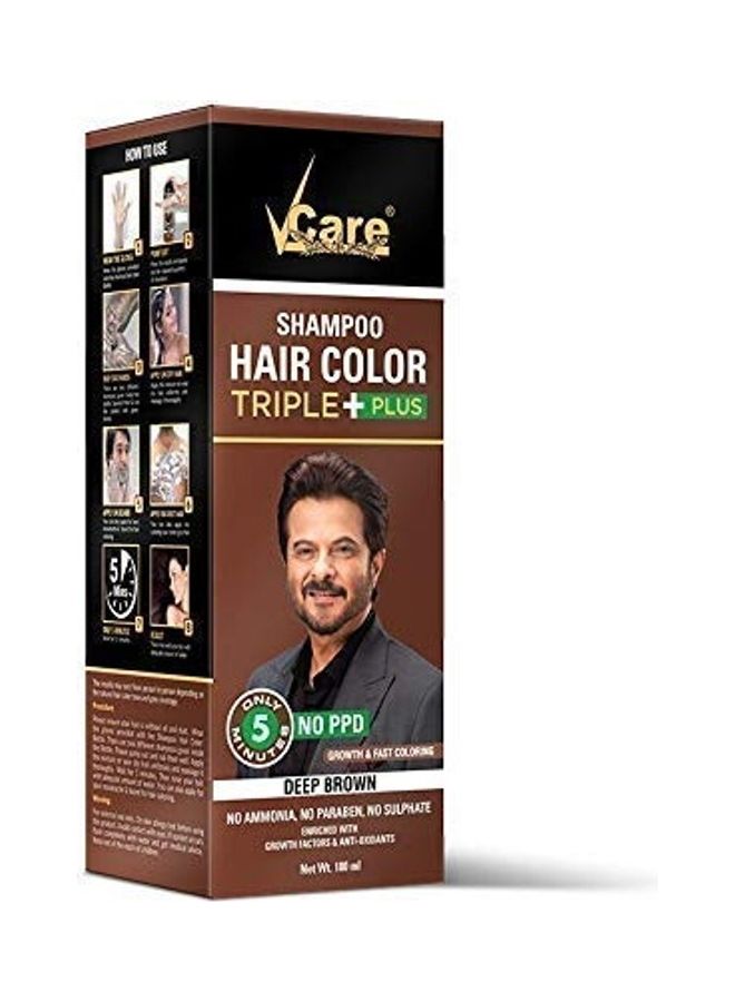 Shampoo Hair Color Triple Plus Brown 180ml