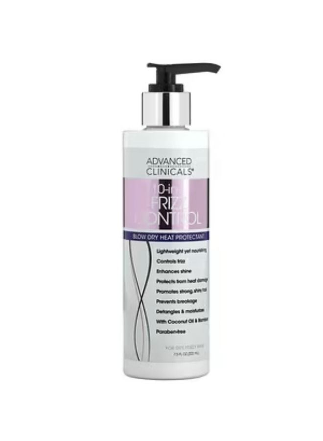 Advanced Clinicals, 10-In-1 Frizz Control, Blow Dry Heat Protectant, 7.5 fl oz (222 ml)