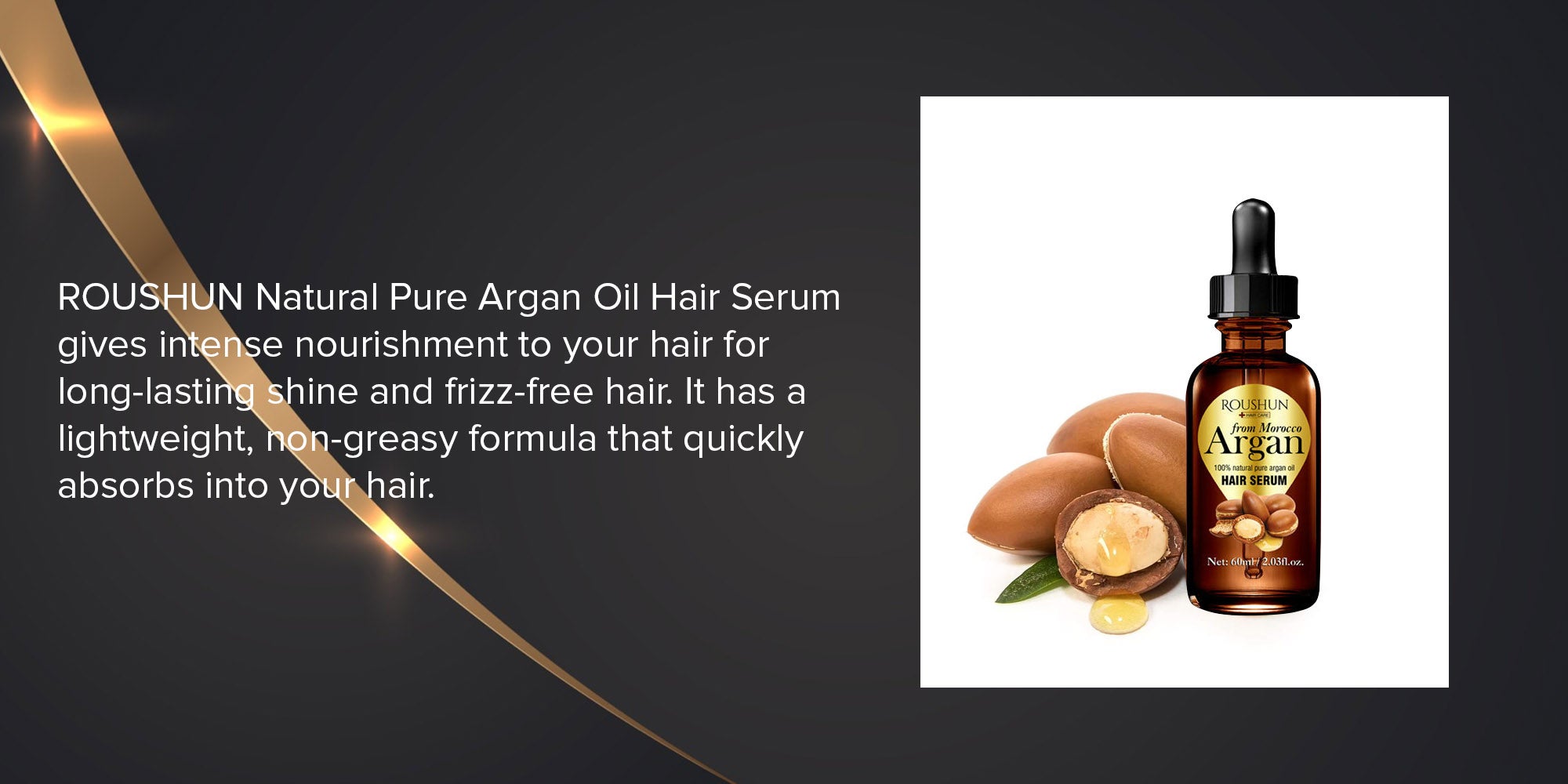 Natural Pure Argan Oil Hair Serum 60ml