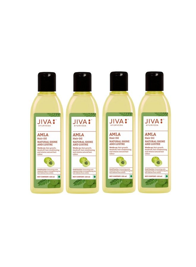 Amla Oil ; 100% Pure & Natural ; Helpsful In Hair Growth Hair Conditioning Retain Natural Hair Color 120 Ml (Pack Of 4)