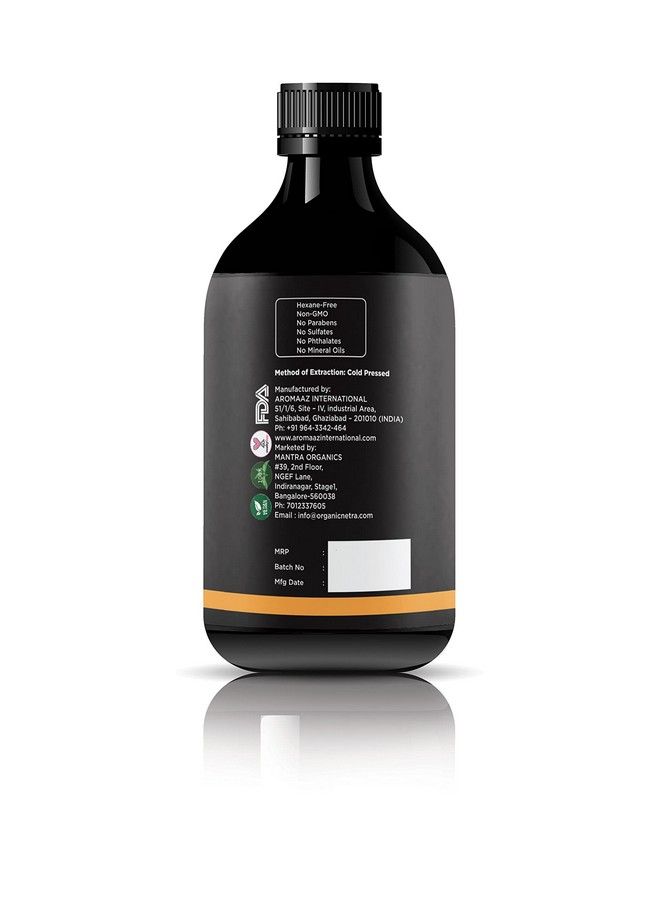 Pure Certified Organic Black Seed Kalonji Oil For Skin & Hair ; Retains Shine And Moistures Skin 100Ml