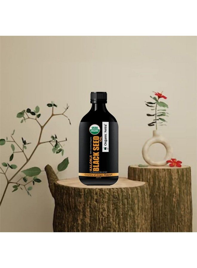 Pure Certified Organic Black Seed Kalonji Oil For Skin & Hair ; Retains Shine And Moistures Skin 100Ml