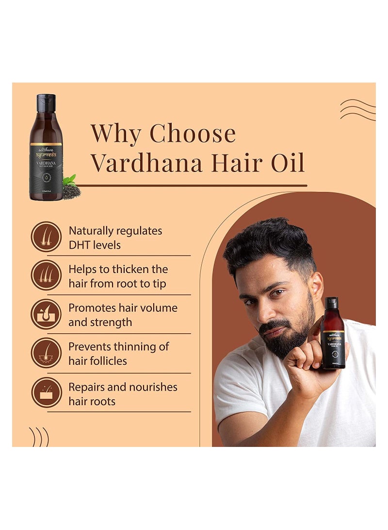 Vardhana Hair Oil With Pumpkin Seed Oil And Saw Palmetto as Natural DHT Blockers 150ml