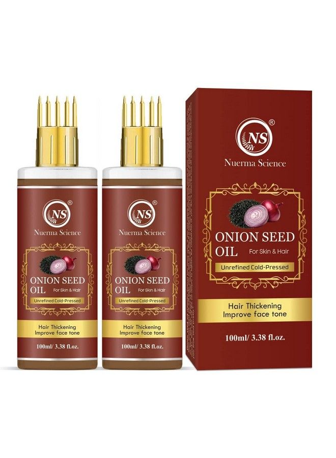 Onion Black Seed Hair Oil With Comb Applicator For More Deep Root Nourishmentenriched With 14 Cold Pressed Oils (100 Ml Each Pack Of 2) 200 Ml