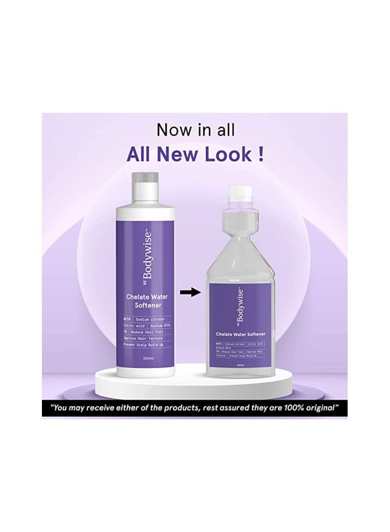 Bodywise Chelate Water Softener for Women 500ml | Hard Water Softening Solution for Healthier Hair | Helps to Balances pH