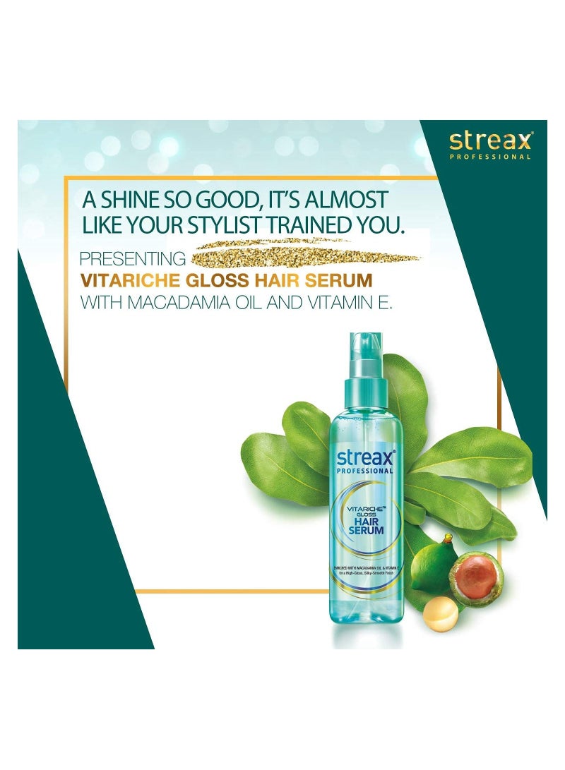 Vitariche Gloss Hair Serum For Women & Men Enriched With Macademia Oil And Vitamin E For Gorgeous & Shiny Hair 100ml