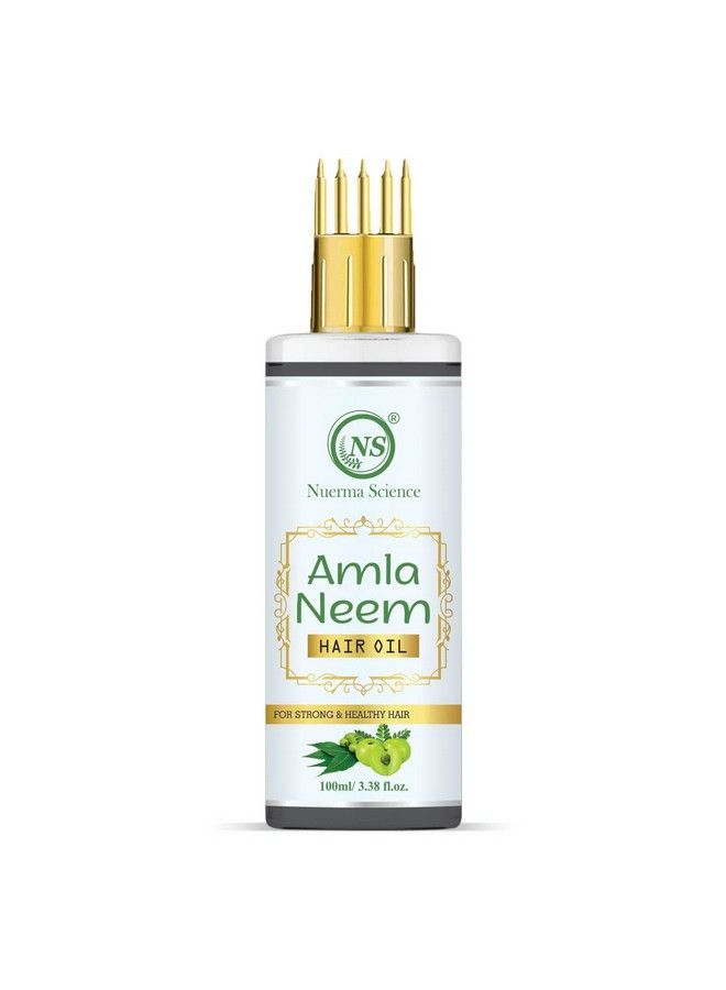 Amla Neem Hair Oil With Comb Applicator For More Deep Nourishment Hair/Scalp & Strong Healthy Hair(100 Ml Each Pack Of 2) 200 Ml