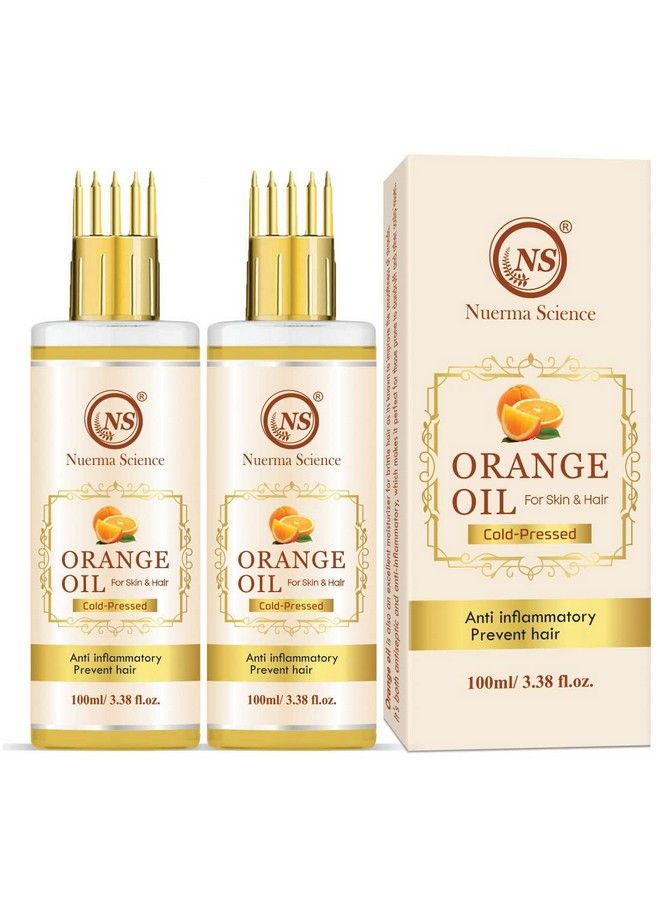 Orange Hair Oil With Comb Applicator For Healthy Strong More Deep Root Nourishment Hair(100 Ml Each Pack Of 2) 200 Ml Each