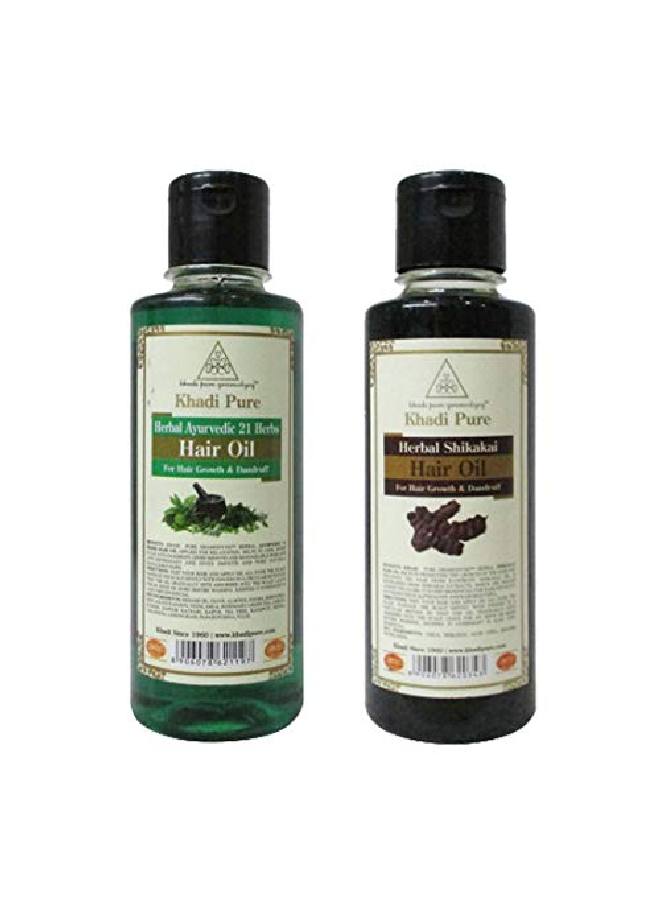21 Herbs & Shikakai Hair Oil 210 ml (Pack of 2)
