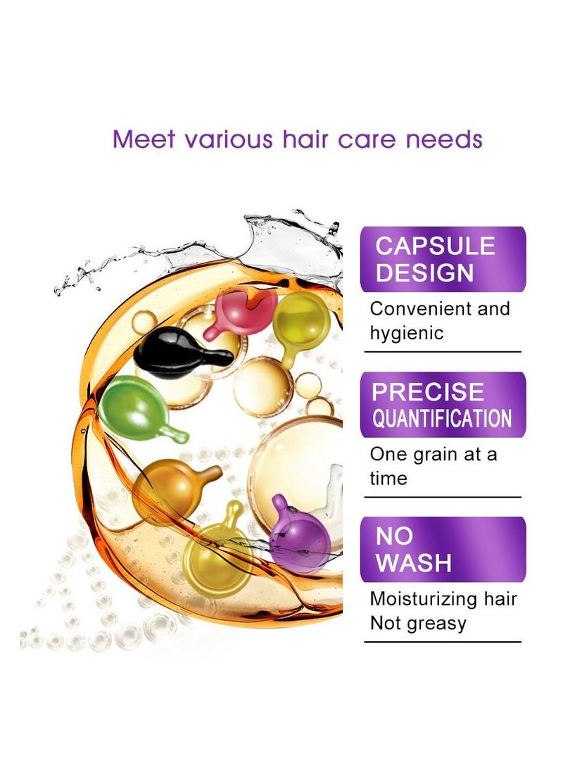 30 Pieces Ginseng & Honey Oil Hair Vitamin Capsules Keratin Anti Hair Loss Hair Care Capsules Complex Oil Repair Damaged Hair Scalp Treatment Hair Growth Repair Serum for Women & Men