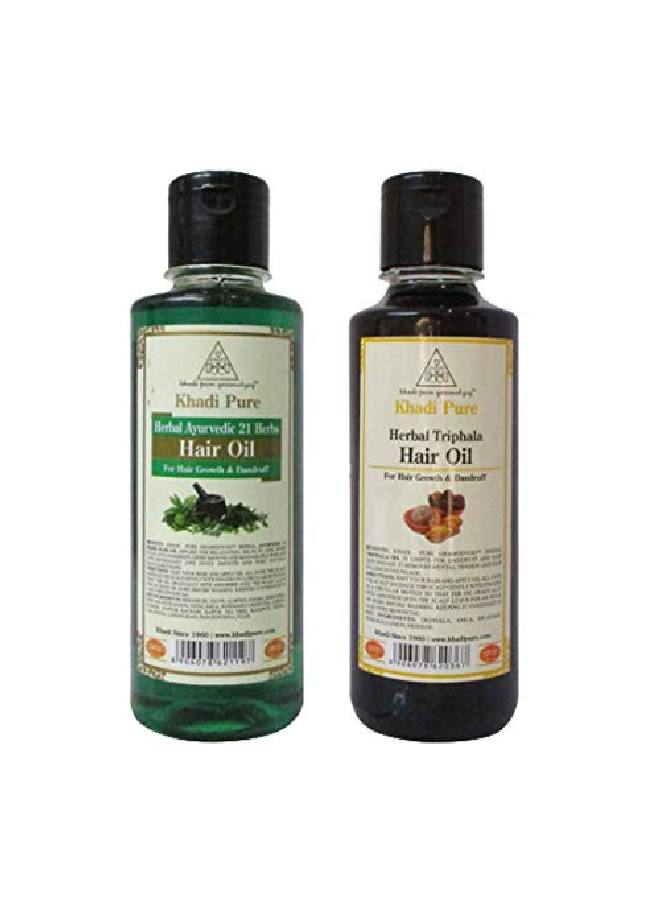 21 Herbs & Triphala Hair Oil 210 ml (Pack of 2)