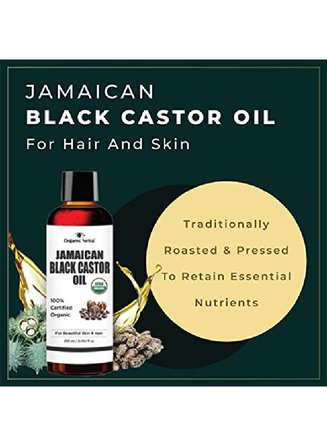 ® Jamaican Black Castor Oil Certified Organic Roasted Coldpressed Essential Oil Ideal For Beautiful Skin And Hair 250 Ml