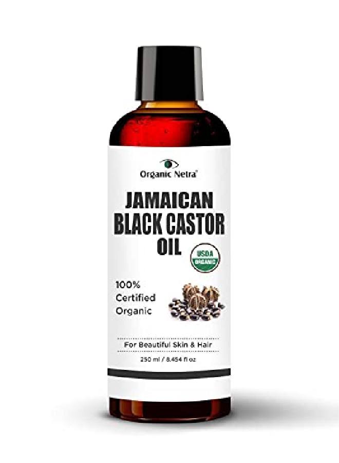 ® Jamaican Black Castor Oil Certified Organic Roasted Coldpressed Essential Oil Ideal For Beautiful Skin And Hair 250 Ml