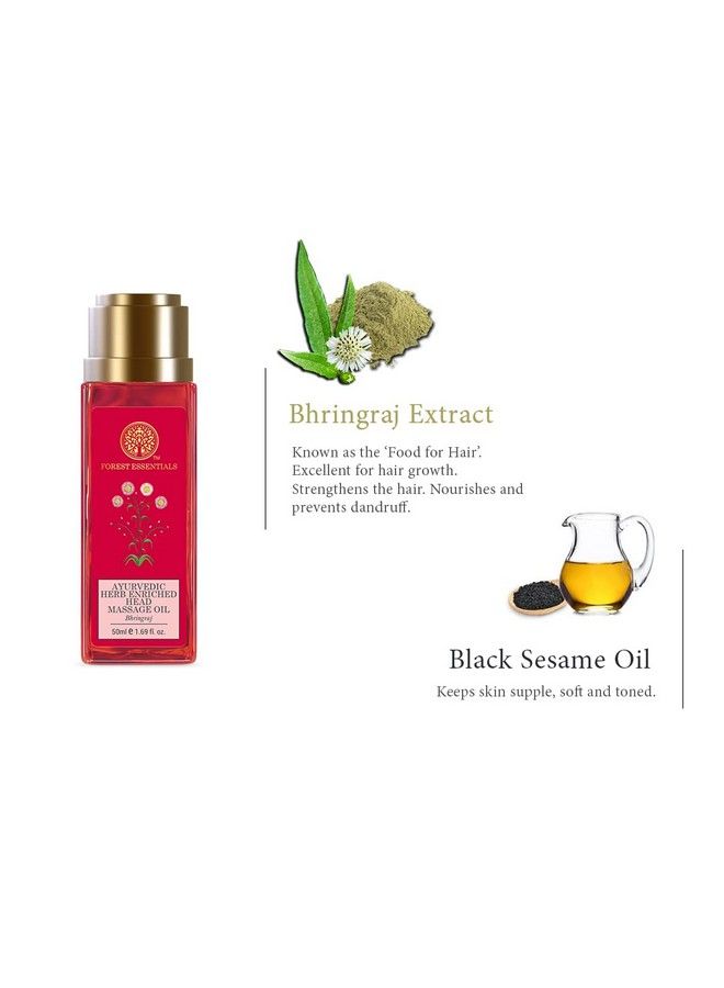 Ayurvedic Herb Enriched Head Massage Oil Bhringraj;Reduces Hair Fall & Dandruff;Hair Oil For Men And Women;50Ml