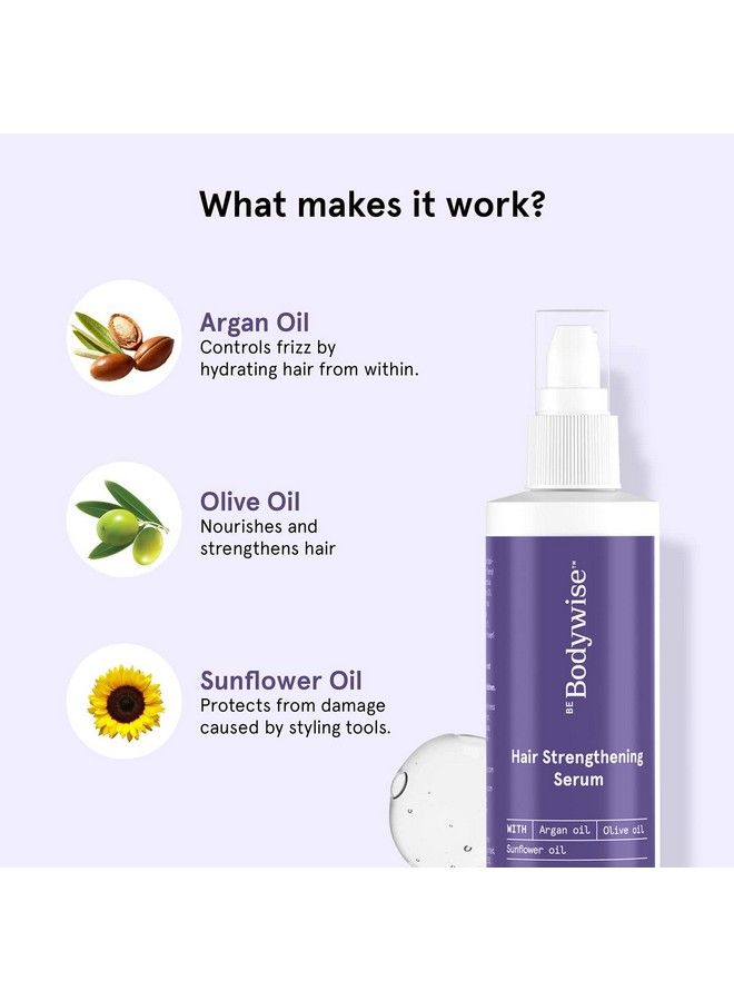 Hair Strengthening Serum Reduces Frizz Adds Natural Shine Nourishes & Strengthens 100Ml