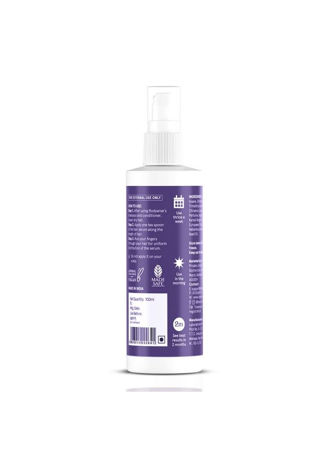 Hair Strengthening Serum Reduces Frizz Adds Natural Shine Nourishes & Strengthens 100Ml