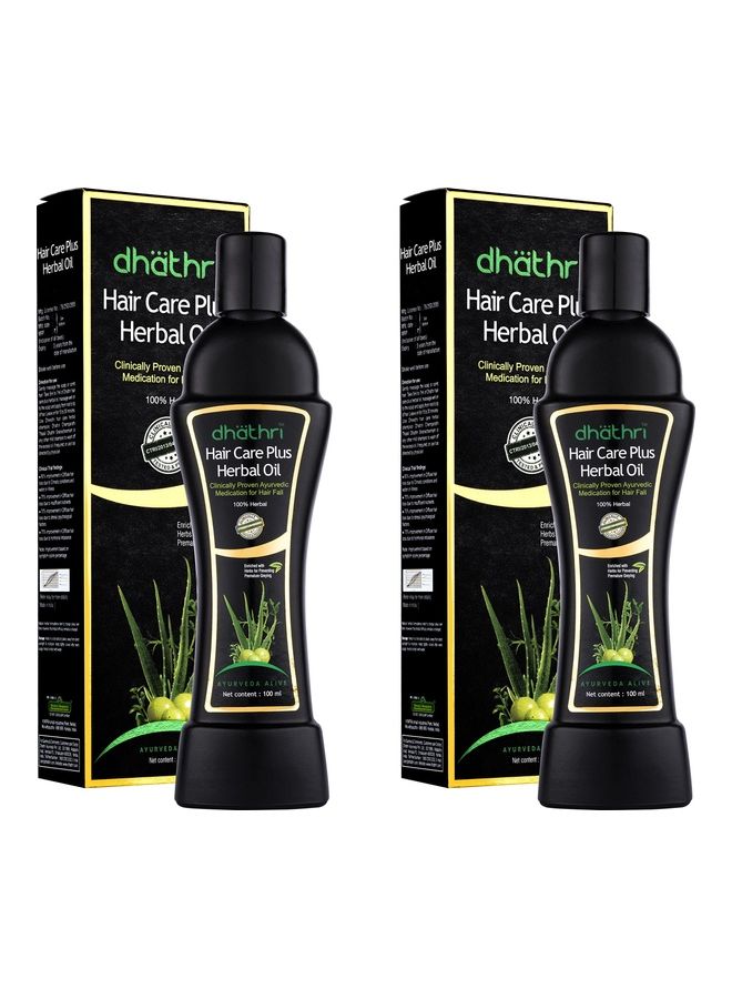 Pack Of 2 Hair Care Plus Herbal Oil Black 100ml