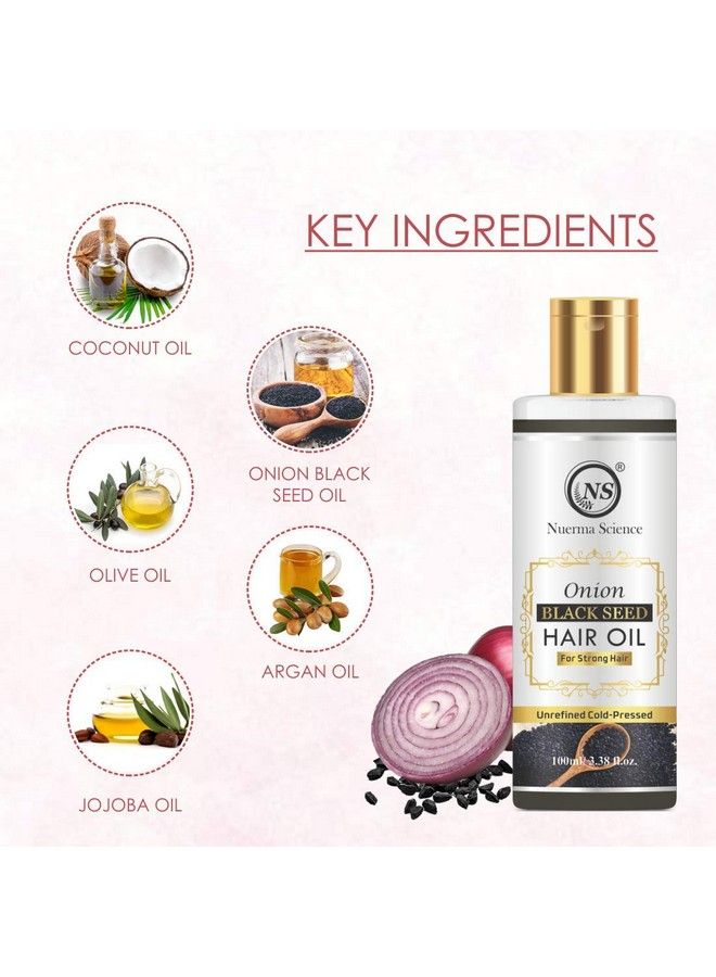 Onion Oil Black Seed Onion Hair Oil Controls Hair Fall Enriched With 14 Cold Pressed Oils 100 Ml