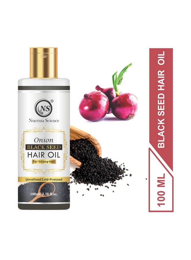 Onion Oil Black Seed Onion Hair Oil Controls Hair Fall Enriched With 14 Cold Pressed Oils 100 Ml