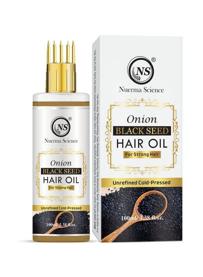 Onion Oil Black Seed Onion Hair Oil Controls Hair Fall Enriched With 14 Cold Pressed Oils 100 Ml