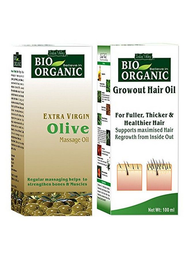 Indusvalley Hair Growth Oil (Growout Oil + Olive Oil 100 Ml (Pack Of 2))