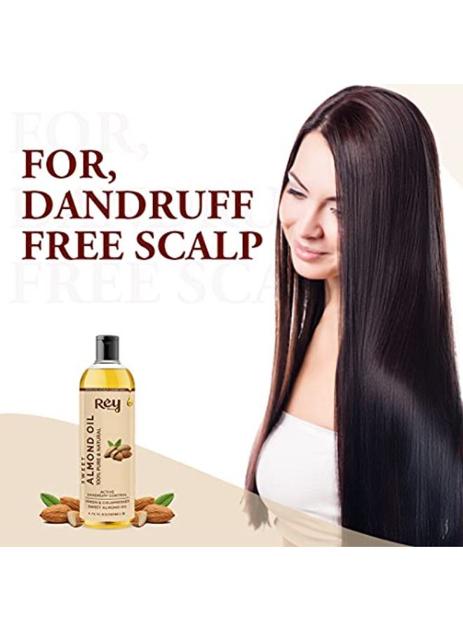 100% Pure & Natural Sweet Almond Oil - Virgin & Cold Pressed - For Hair & Skin - 200 Ml