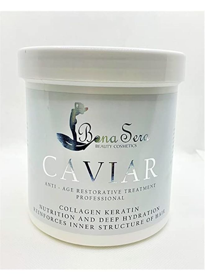 Bonasera Caviar Hair Mask 1000 Ml -  Anti age Restorative Treatment Professional