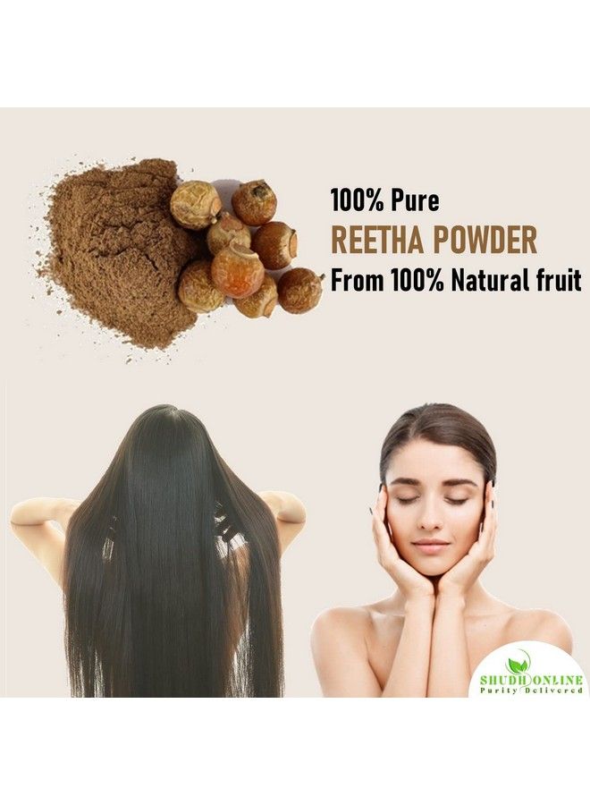 Organic Reetha Powder Kunkudukai Powder Aritha Ritha Soapnut (500 Grams) For Hair Growth Hair Wash Scalp Treatment Skin Care