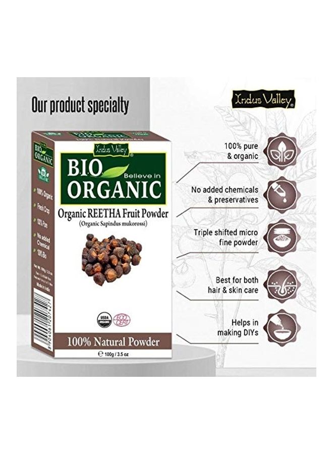 Bio Organic Reetha Fruit Powder Combo Pack Brown 2 x 100grams