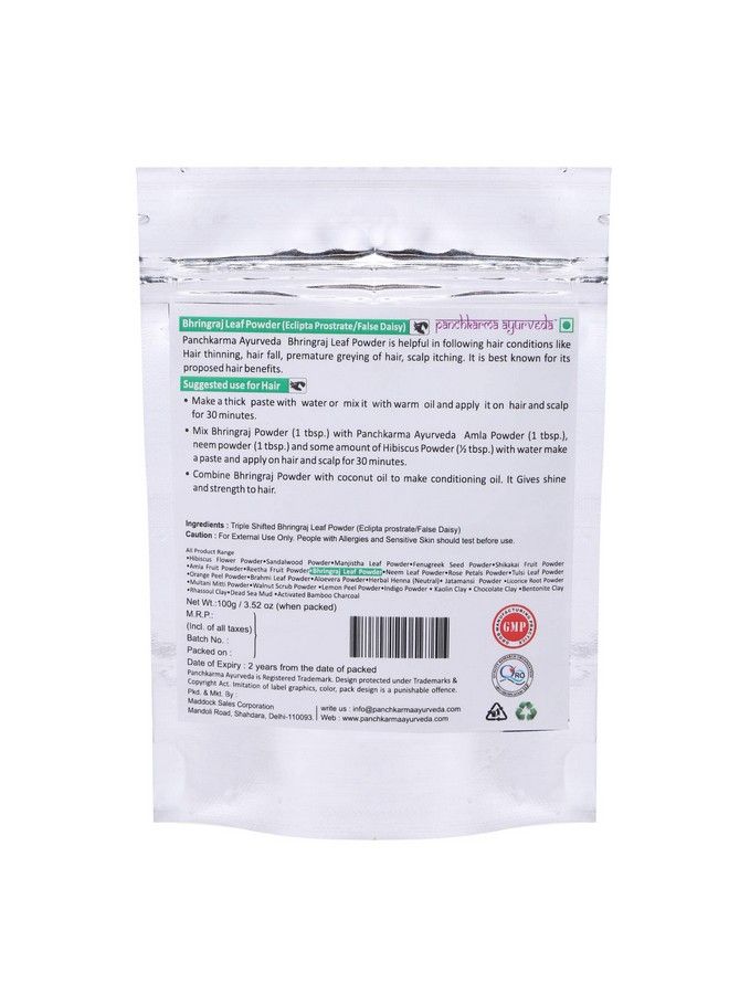 Herbal & Natural Bhringraj Leaf Powder For Hair Pack (Eclipta Prostrate/False Daisy) (200G)