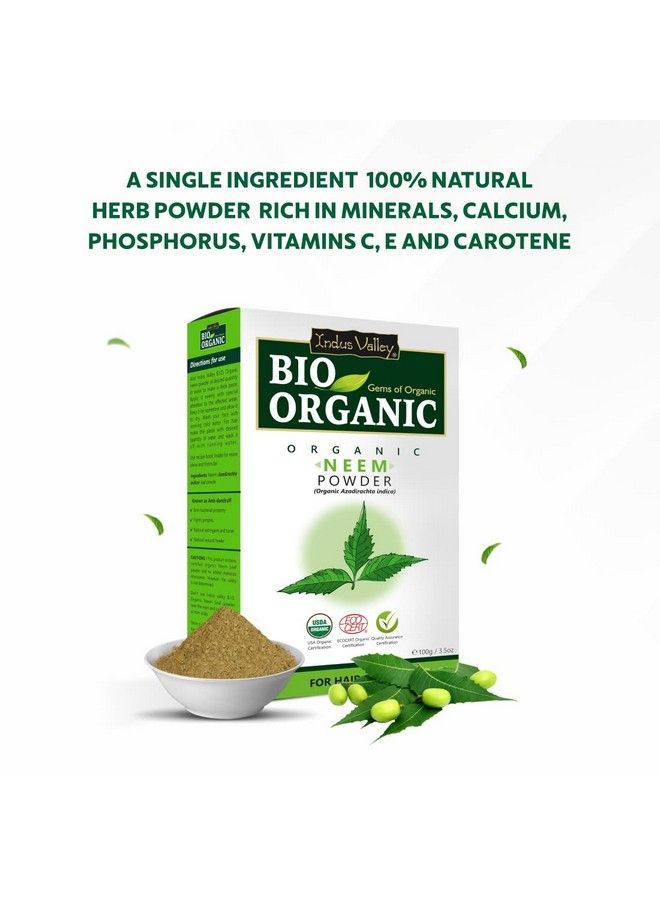 Neem Powder ; Azadirachta Indica 100% Organic & Chemical Free Hair Cleanser For Healthy Hair (100G *2=200G)