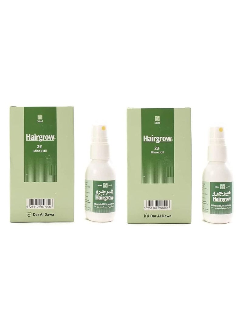 Hair Growth Treatment Spray 50ml 2Pack With 3 Derma roller