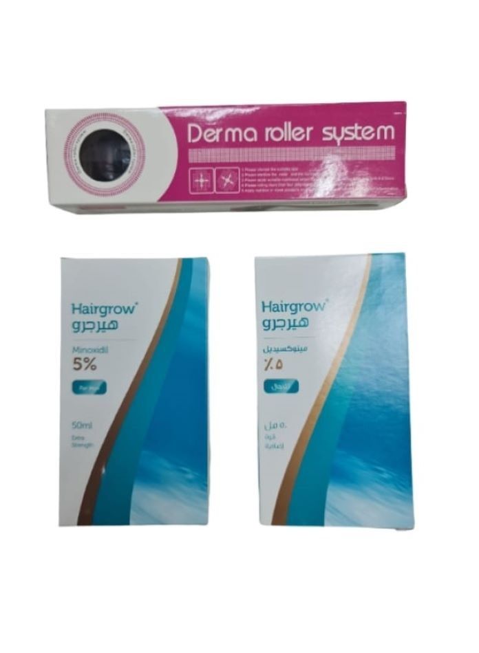 2 hair grow 5% combo pack with derma roller