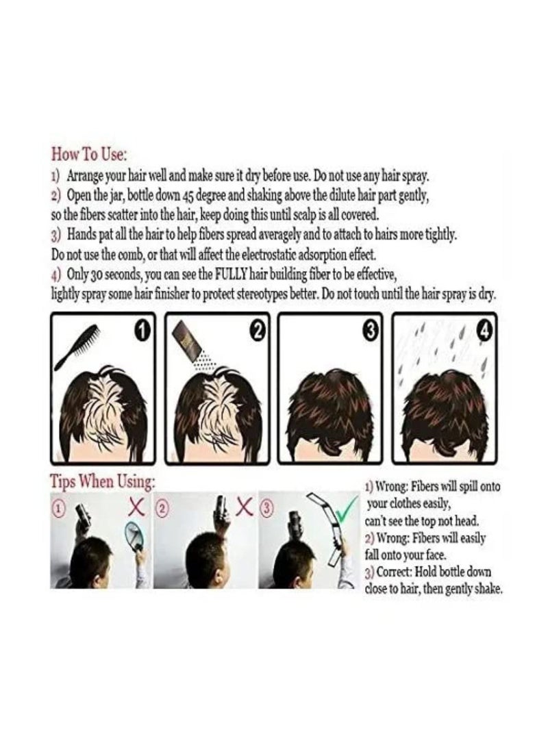 Hair Building Fibers For Bald Spots 25gm Medium Brown