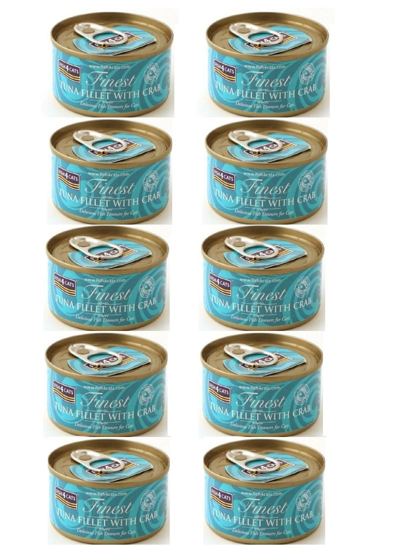 Tuna Fillet with Crab Cat Wet Food 10X170G