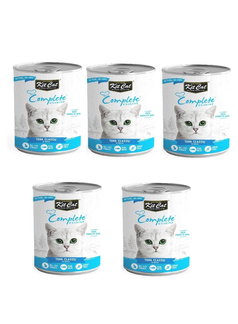 5Pc Complete Cuisine Tuna Classic In Broth Cat Wet Food 150g