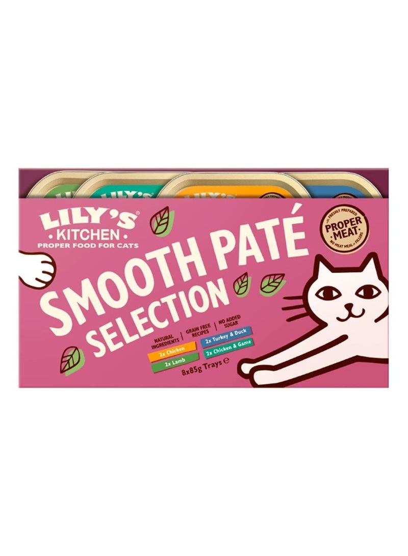 Smooth Pate Selection Multipack Cat Wet Food 8 x 85g