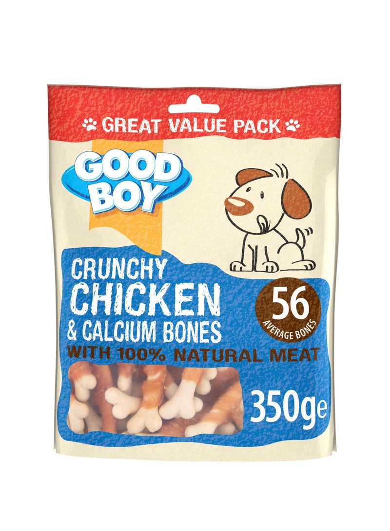 GOODBOY DOG TREATS CHICKEN & CALCIUM BONES 350G VALUE PACK