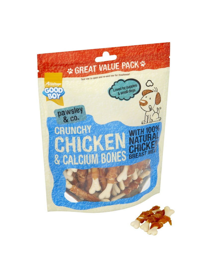 GOODBOY DOG TREATS CHICKEN & CALCIUM BONES 350G VALUE PACK