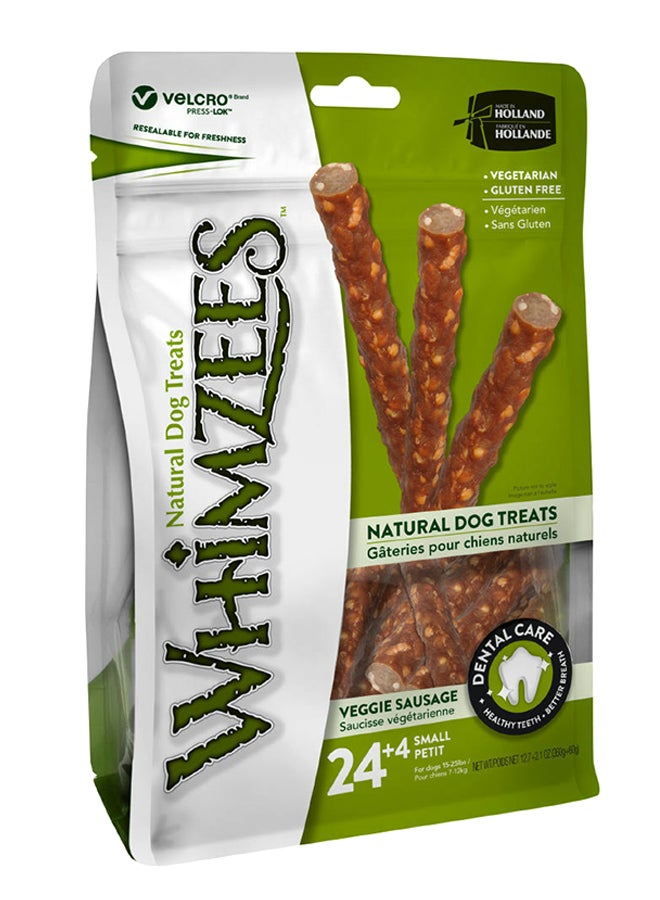 28-Piece Veggie Sausage Treat Brown 440grams