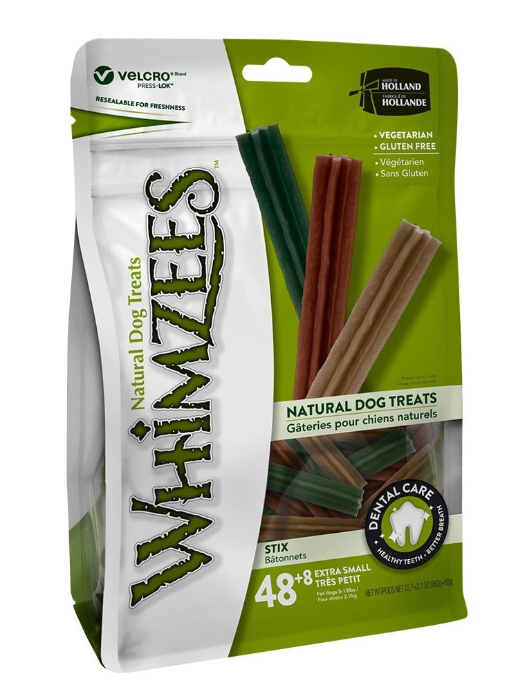 Natural Dog Dental Treats Stix Extra Small Mix 56Pc 360g
