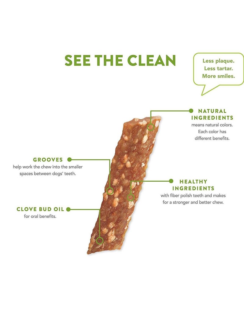 Natural Grain Free Dental Dog Treats Veggie Strip Medium 12+2pcs 360g+60g