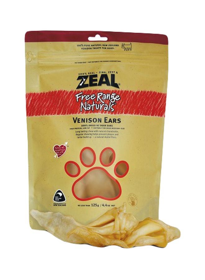 Venison Ears Treats Beige/White 125grams