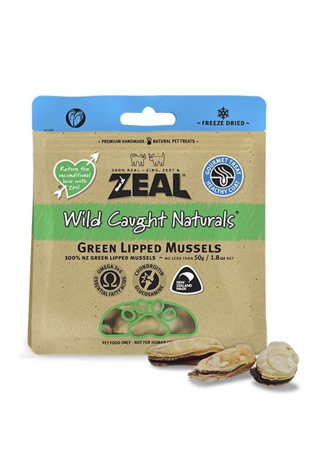 Wild Caught Green Lipped Mussels Multicolour 50grams