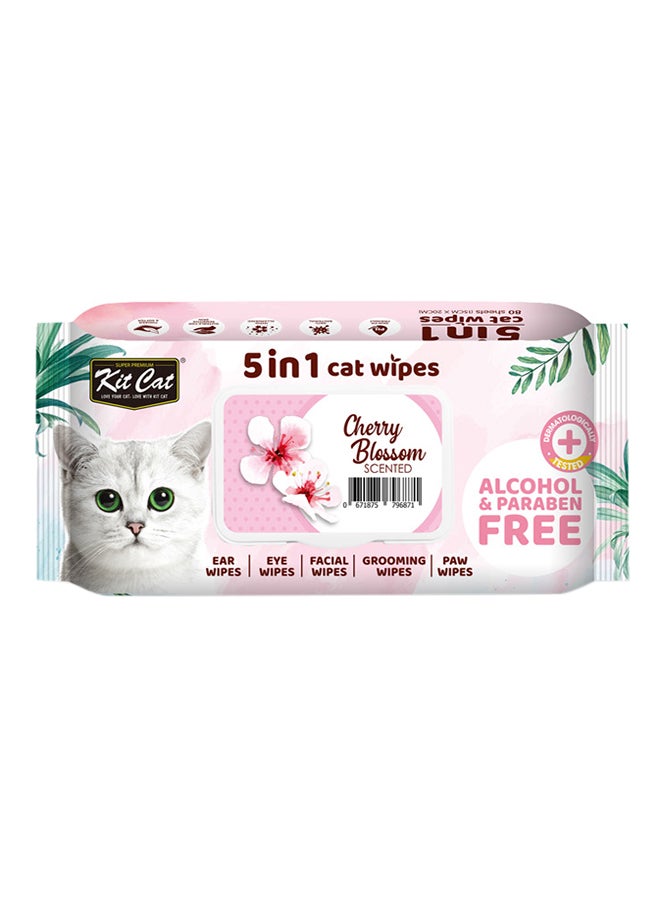 5 In 1 Pet  Wipes Cheery Blossom Multicolour 20cm