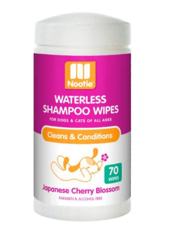 70-Count Japanese Cherry Blossom Waterless Shampoo Wipes White