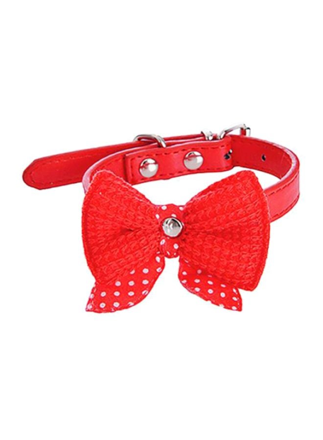 Adjustable Puppy Pet Cat Collar Necklace Red