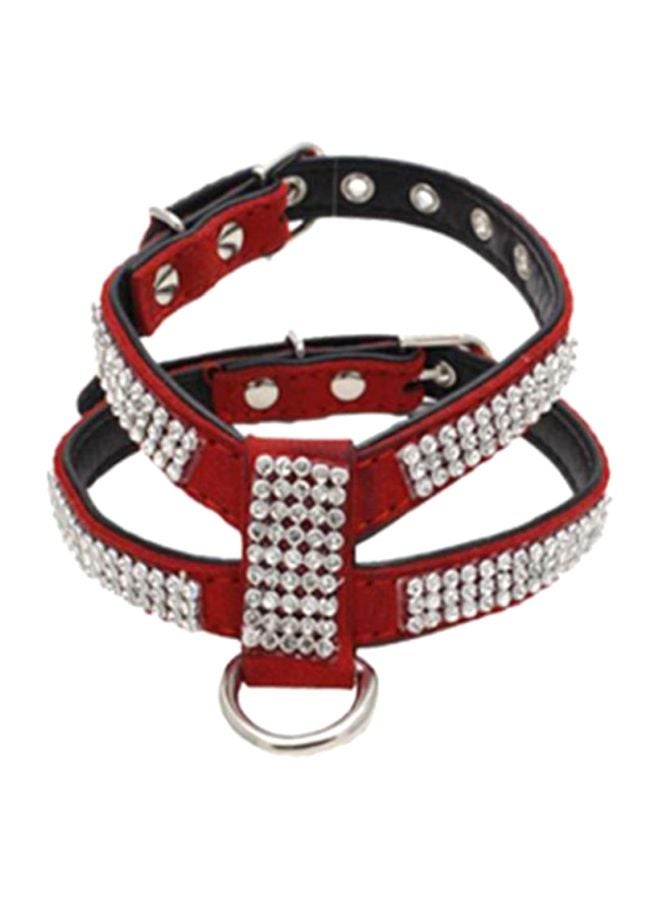 Faux Leather Rhinestone Studded Harness Chest Strap